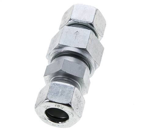 15L (M22x1.5) Elektrolytisch verzinkt Stalen Terugslagklep Snijring 1-250 bar ISO 8434-1