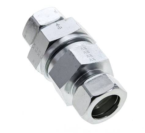 28L (M36x2) Elektrolytisch verzinkt Stalen Terugslagklep Snijring 1-100 bar ISO 8434-1