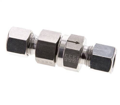 10L (M16x1.5) RVS Terugslagklep Snijring 1-250 bar ISO 8434-1