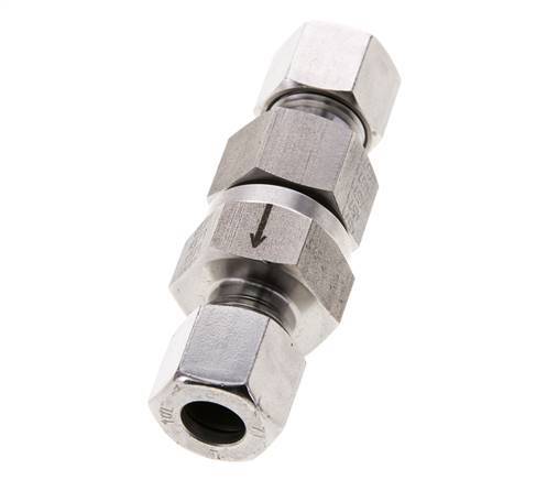 10L (M16x1.5) RVS Terugslagklep Snijring 1-250 bar ISO 8434-1