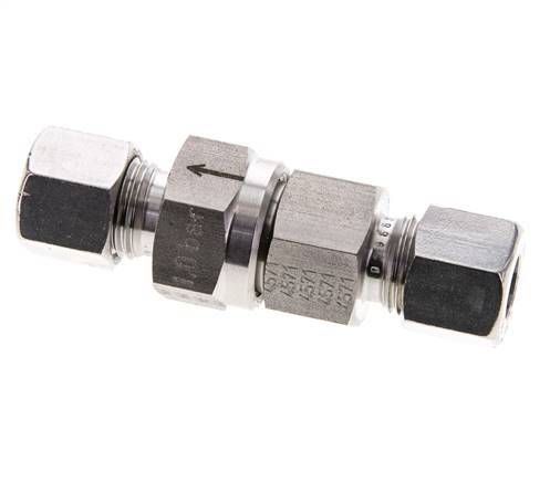 10L (M16x1.5) RVS Terugslagklep Snijring 1-250 bar ISO 8434-1