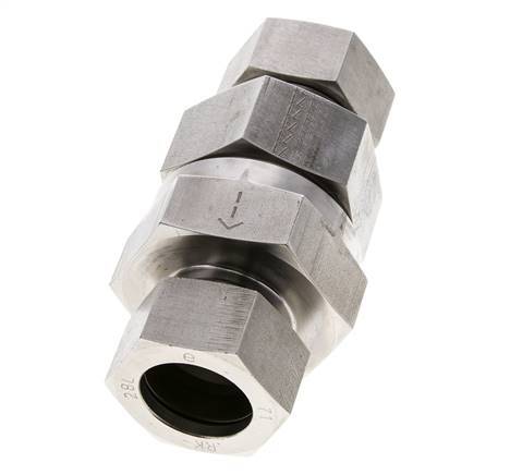 28L (M36x2) RVS Terugslagklep Snijring 1-100 bar ISO 8434-1