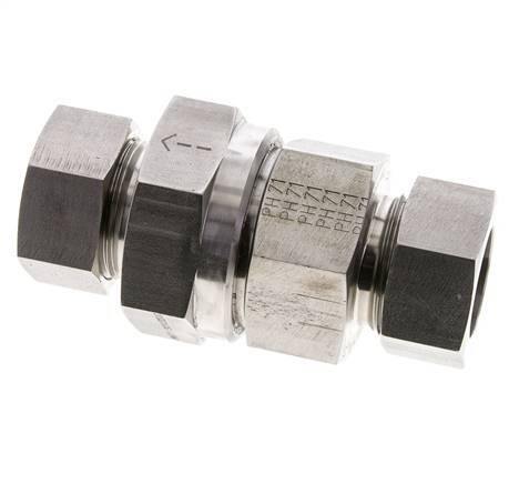 28L (M36x2) RVS Terugslagklep Snijring 1-100 bar ISO 8434-1