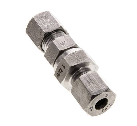 8S (M16x1.5) RVS Terugslagklep Snijring 1-400 bar ISO 8434-1