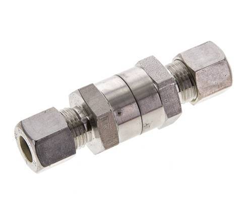 10L (M16x1.5) RVS Terugslagklep Knelfitting 1-250 bar ISO 8434-1