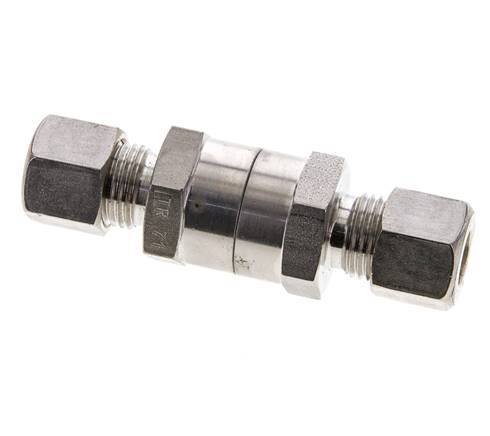 10L (M16x1.5) RVS Terugslagklep Knelfitting 1-250 bar ISO 8434-1