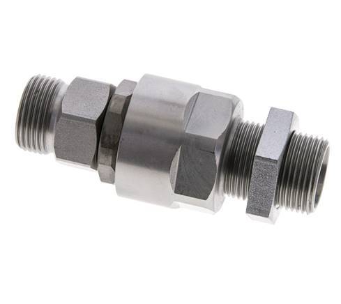 15L Zink plated Steel Ball-Guided Swivel Joint Cutting Fitting Bulkhead 315 bar NBR ISO 8434-1