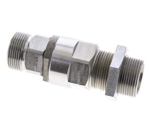 25S Zink plated Steel Ball-Guided Swivel Joint Cutting Fitting Bulkhead 350 bar NBR ISO 8434-1