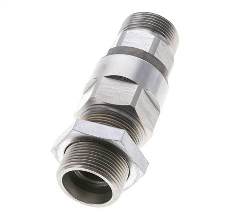 25S Zink plated Steel Ball-Guided Swivel Joint Cutting Fitting Bulkhead 350 bar NBR ISO 8434-1