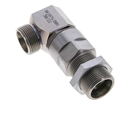 25S Zink plated Steel Elbow Ball-Guided Swivel Joint Cutting Fitting Bulkhead DN 20350 bar NBR ISO 8434-1