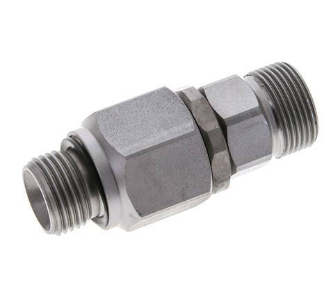 16S & G1/2'' Zink plated Steel Ball-Guided Swivel Joint Cutting Fitting with Male Threads DN 12350 bar NBR ISO 8434-1