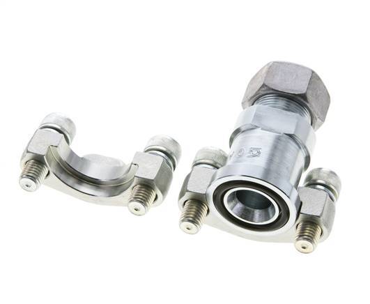 3/4'' SAE Flens 3000 psi Staal met 18L (M26x1.5) ISO 6162-1