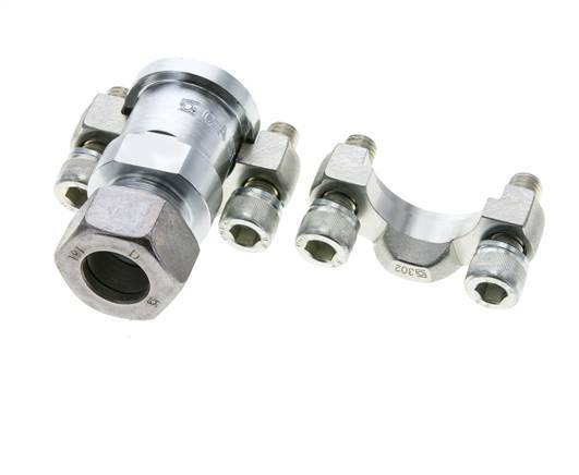 3/4'' SAE Flens 3000 psi Staal met 18L (M26x1.5) ISO 6162-1