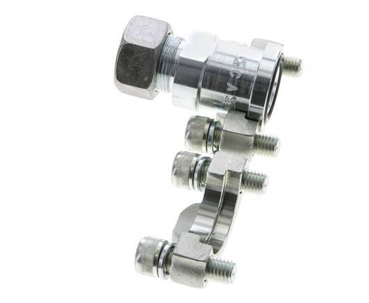 3/4'' SAE Flens 3000 psi Staal met 18L (M26x1.5) ISO 6162-1