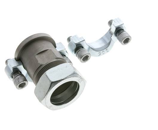 1-1/2'' SAE Flens 3000 psi Staal met 42L (M52x2) ISO 6162-1