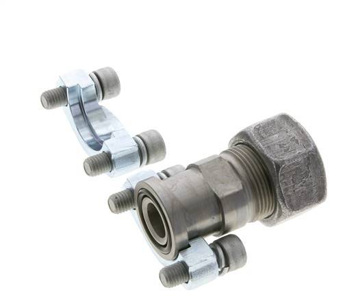 3/4'' SAE Flens 3000 psi Staal met 25S (M36x2) ISO 6162-1