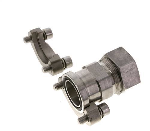 1-1/4'' SAE Flens 3000 psi RVS met 35L (M45x2) ISO 6162-1