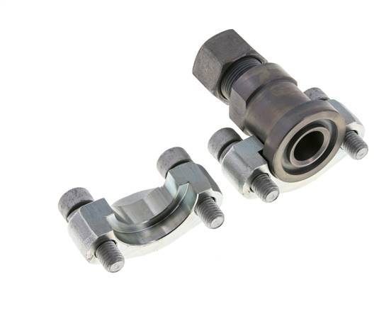 3/4'' SAE Flens 6000 psi Staal met 16S (M24x1.5) ISO 6162-2