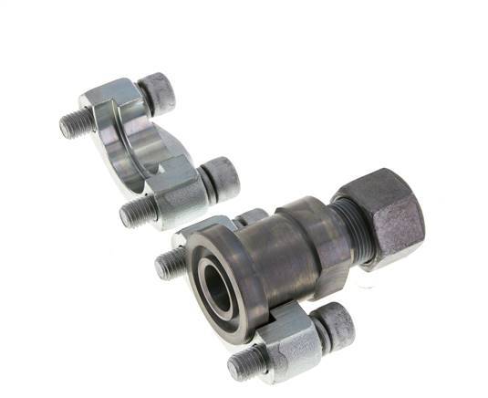 3/4'' SAE Flens 6000 psi Staal met 16S (M24x1.5) ISO 6162-2