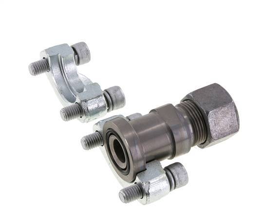 3/4'' SAE Flens 6000 psi Staal met 20S (M30x2) ISO 6162-2