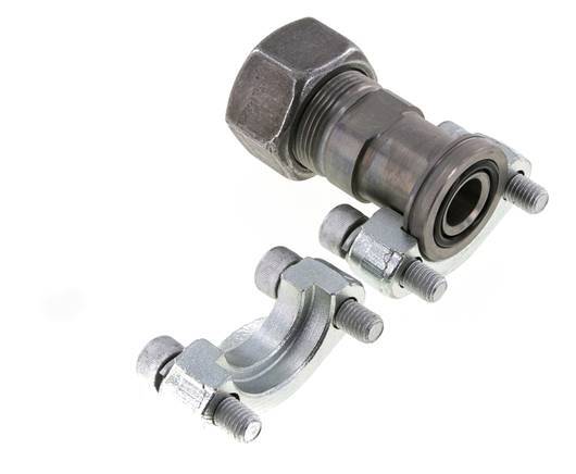 3/4'' SAE Flens 6000 psi Staal met 25S (M36x2) ISO 6162-2