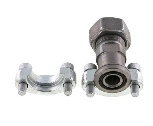 3/4'' SAE Flens 6000 psi Staal met 25S (M36x2) ISO 6162-2