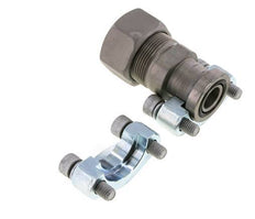 3/4'' SAE Flens 6000 psi Staal met 30S (M42x2) ISO 6162-2