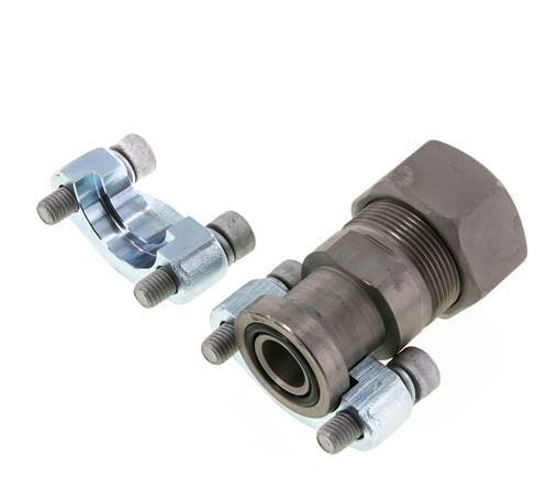 3/4'' SAE Flens 6000 psi Staal met 30S (M42x2) ISO 6162-2