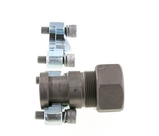 3/4'' SAE Flens 6000 psi Staal met 30S (M42x2) ISO 6162-2