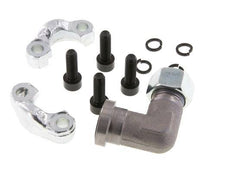 1/2'' Elbow SAE Flange 3000 PSI Steel with 15L (M22x1.5) ISO 6162-1