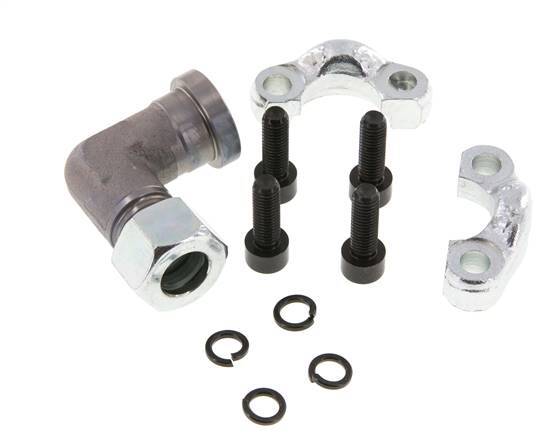 1/2'' SAE L-Flens 3000 psi Staal met 15L (M22x1.5) ISO 6162-1