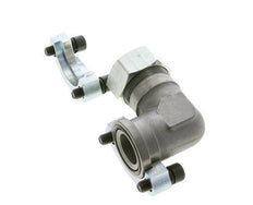 1-1/4'' Elbow SAE Flange 3000 PSI Steel with 35L (M45x2) ISO 6162-1