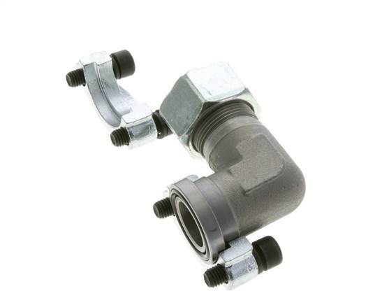 1'' SAE L-Flens 3000 psi Staal met 25S (M36x2) ISO 6162-1