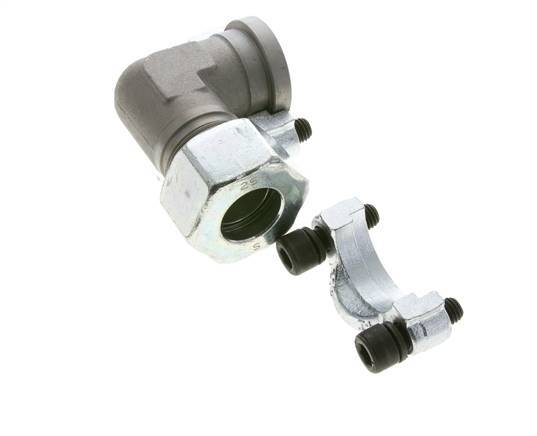 1'' SAE L-Flens 3000 psi Staal met 25S (M36x2) ISO 6162-1