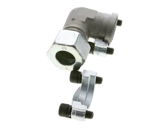 1'' SAE L-Flens 3000 psi Staal met 25S (M36x2) ISO 6162-1