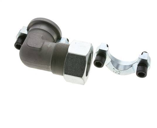 1-1/2'' SAE L-Flens 3000 psi Staal met 38S (M52x2) ISO 6162-1