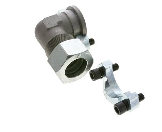 1-1/2'' SAE L-Flens 3000 psi Staal met 38S (M52x2) ISO 6162-1