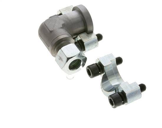 3/4'' SAE L-Flens 6000 psi Staal met 16S (M24x1.5) ISO 6162-2