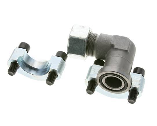 1'' SAE L-Flens 6000 psi Staal met 25S (M36x2) ISO 6162-2