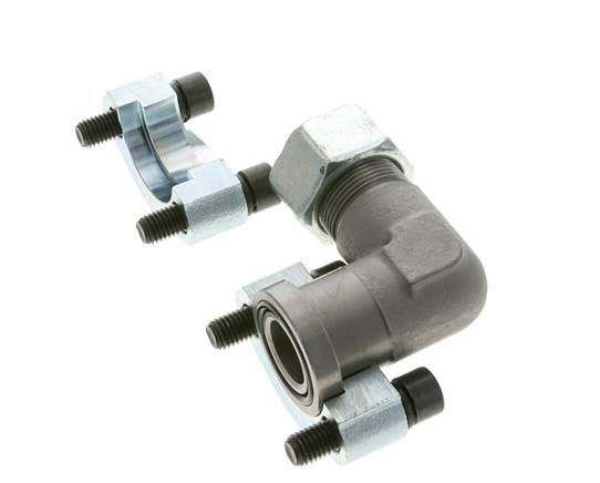 1'' SAE L-Flens 6000 psi Staal met 25S (M36x2) ISO 6162-2