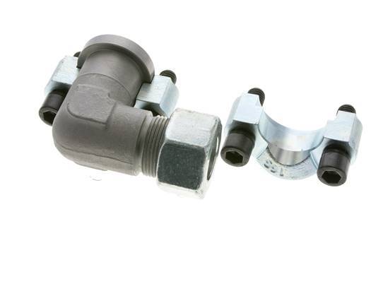 1'' SAE L-Flens 6000 psi Staal met 25S (M36x2) ISO 6162-2