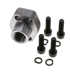 1/2'' SAE Flens 3000 psi Blank staal met G1/2'' Binnendraad ISO 6162-1