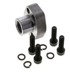 1/2'' SAE Flens 3000 psi Blank staal met G1/2'' Binnendraad ISO 6162-1