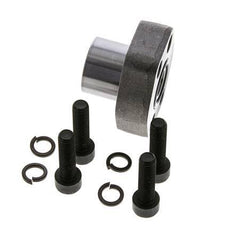 1/2'' SAE Flens 3000 psi Blank staal met G1/2'' Binnendraad ISO 6162-1