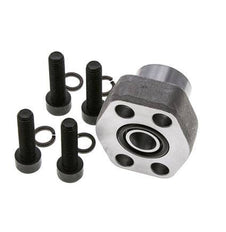 1/2'' SAE Flens 3000 psi Blank staal met G1/2'' Binnendraad ISO 6162-1