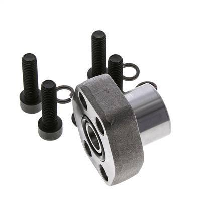 1/2'' SAE Flens 3000 psi Blank staal met G1/2'' Binnendraad ISO 6162-1