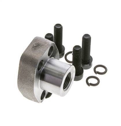 1/2'' SAE Flens 3000 psi Blank staal met G3/8'' Binnendraad ISO 6162-1
