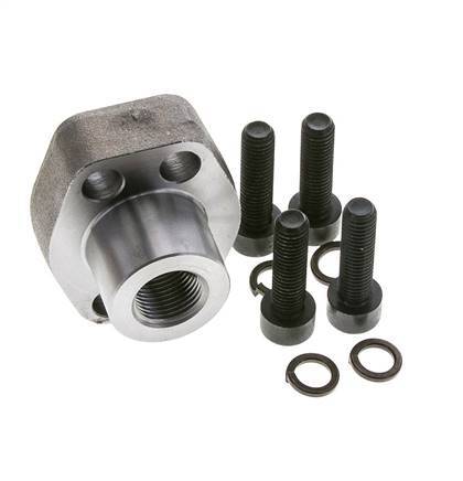 1/2'' SAE Flens 3000 psi Blank staal met G3/8'' Binnendraad ISO 6162-1
