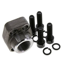 3/4'' SAE Flens 3000 psi Blank staal met G3/4'' Binnendraad ISO 6162-1