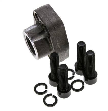 3/4'' SAE Flens 3000 psi Blank staal met G3/4'' Binnendraad ISO 6162-1